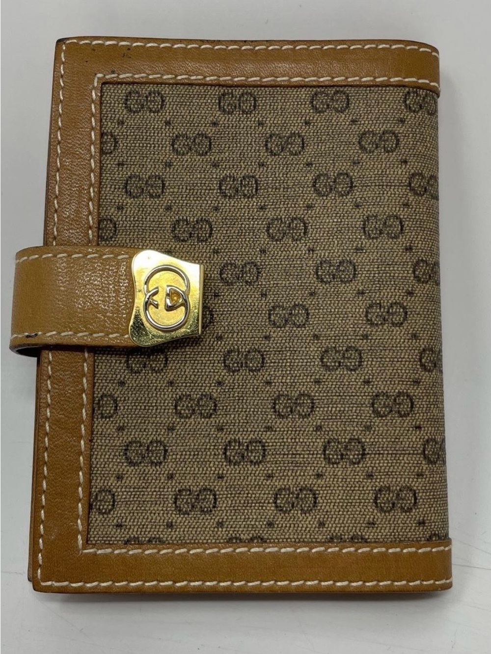 Vintage Gucci Micro GG Mini Agenda Wallet with Pen - Certified Authentic